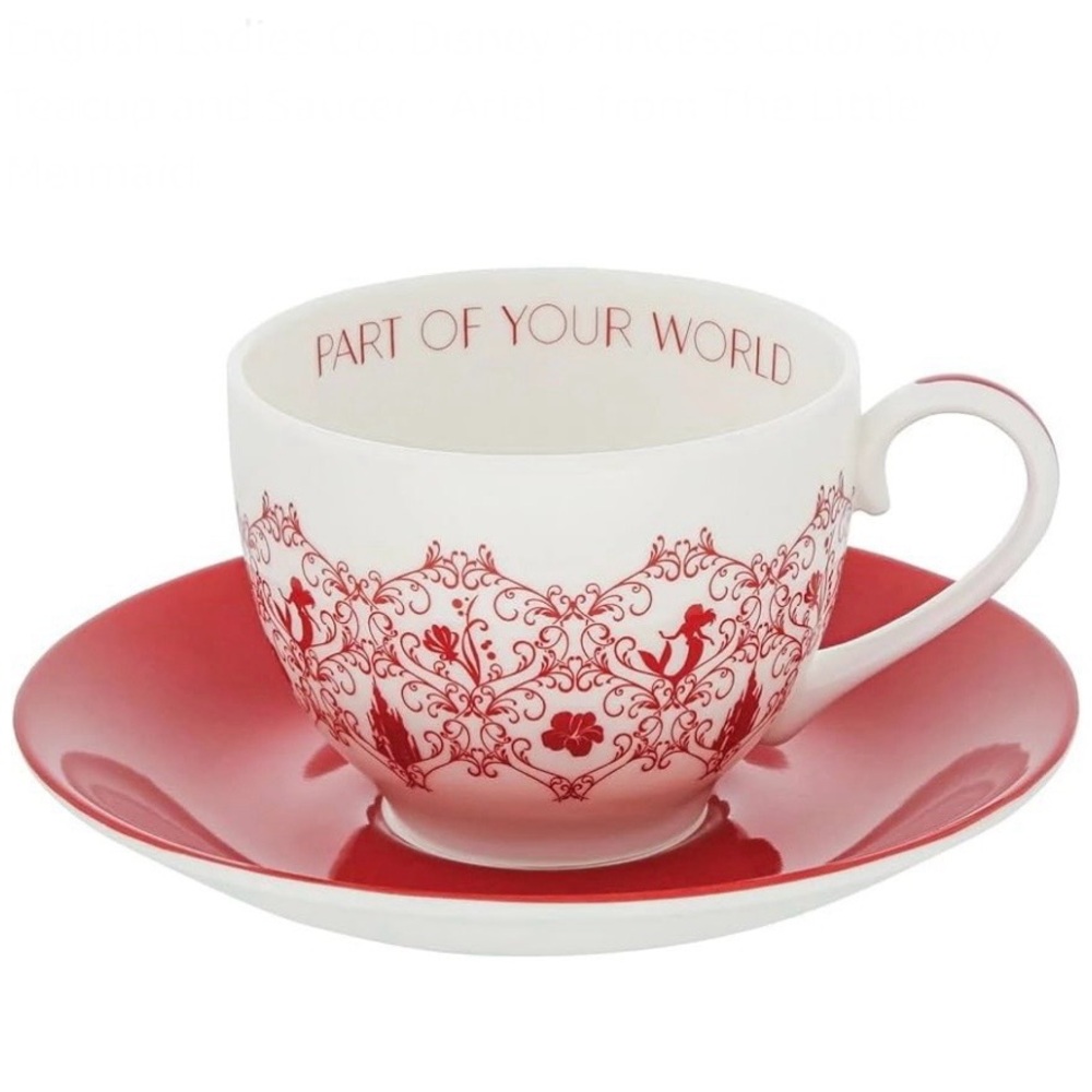 NIB The English Ladies Co. Disney Little Mermaid Ariel Teacup Saucer Set